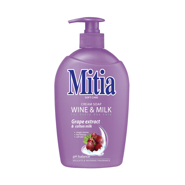 MITIA tekuté mýdlo s dávkovačem 500 ml Wine&Milk