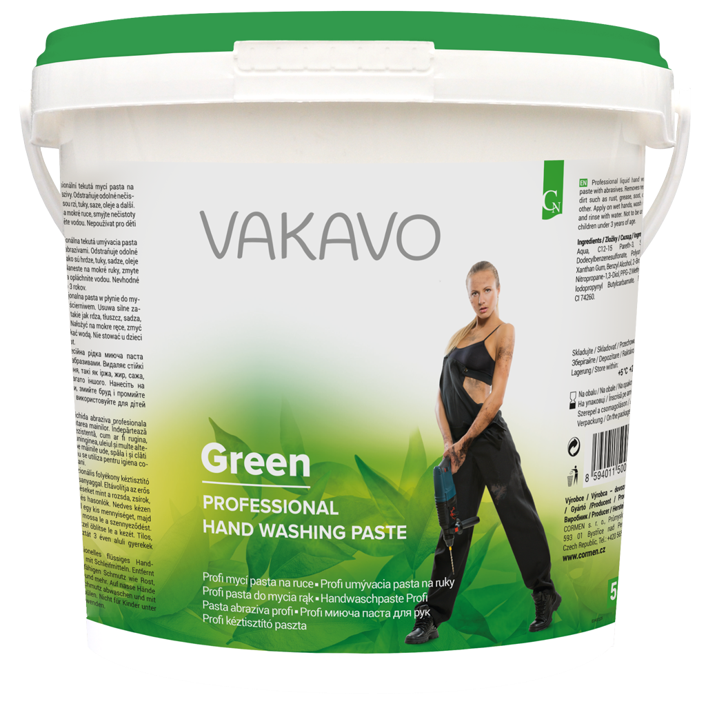 VAKAVO Green profi mycí pasta na ruce 5 kg