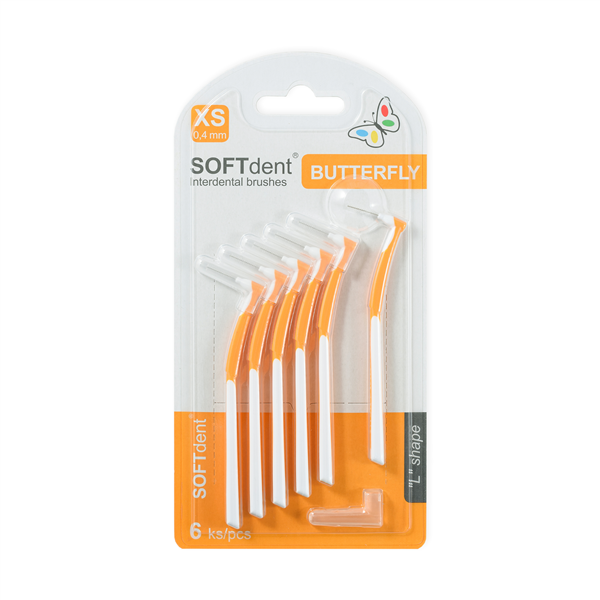 Mezizubní kartáček zahnutý 0,8mm SOFTdent® Butterfly