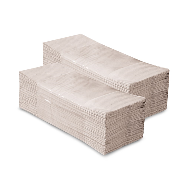 Ručníky skládané  5000 ks 23x23, 1vrstva, bílá 75% recykl