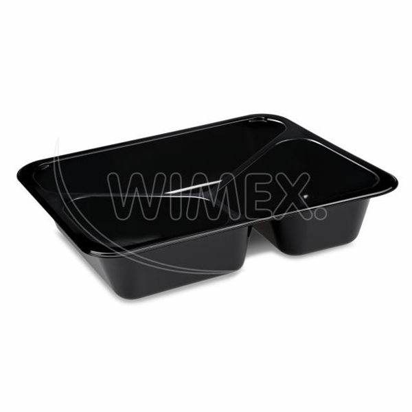 Menu mísa (PP) extra-pevná 3dílná černá 227 x 178 x 49 mm [50 ks]