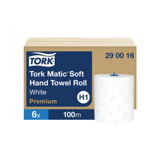 Tork Matic 290016 / 120016, jemné ručníky Premium v roli 2 vrstvé, H1, karton 6 rolí, návin 100 m