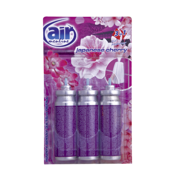 AIR menline happy spray osvěžovač refill 3x15ml Japanese Cherry