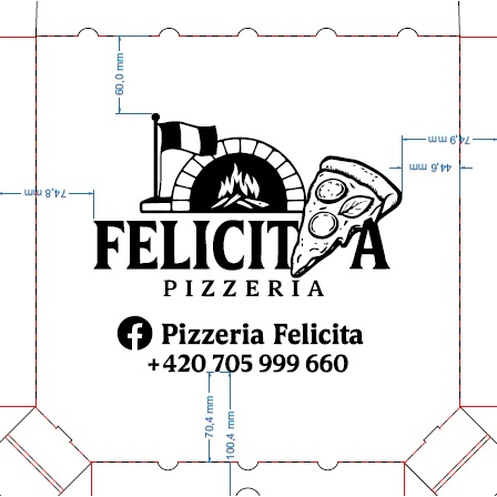 Krabice na pizzu  325x325x30mm, H/H (vz32rev3) H/H Felicita