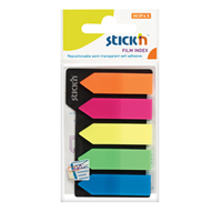 Záložky samolepicí plastové STICK N 42 x 12 mm - neon šipky / 5 x 25 KS