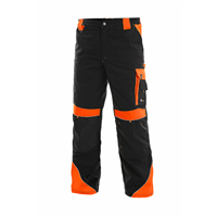 Kalhoty CXS SIRIUS BRIGHTON, černo-oranžová, vel. 50