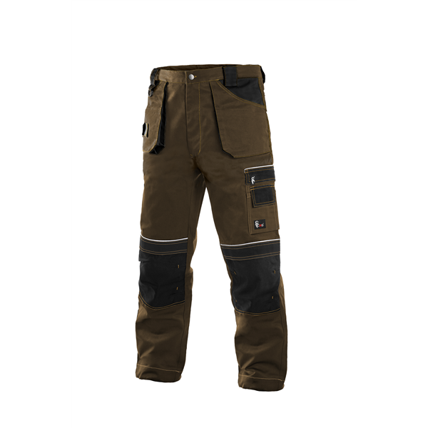 Kalhoty CXS ORION TEODOR, pánské, hnědo-černé, vel. 52