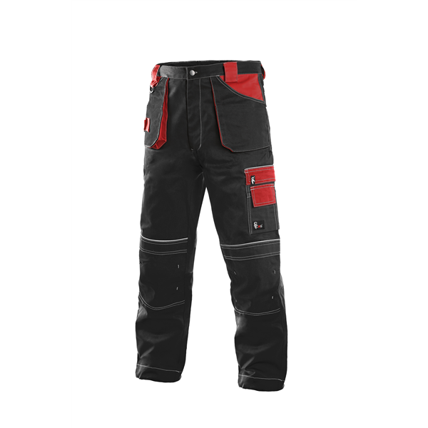 Kalhoty CXS ORION TEODOR, pánské, černo-červené, vel. 46