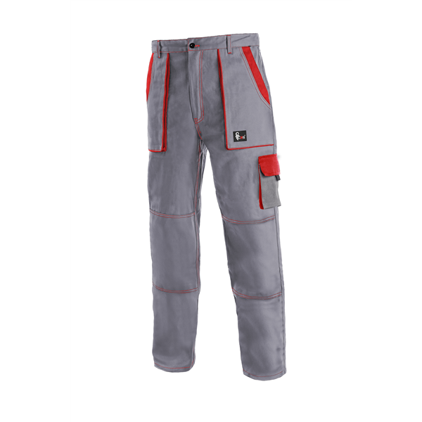 Kalhoty CXS LUXY JOSEF, pánské, šedo-červené, vel. 52