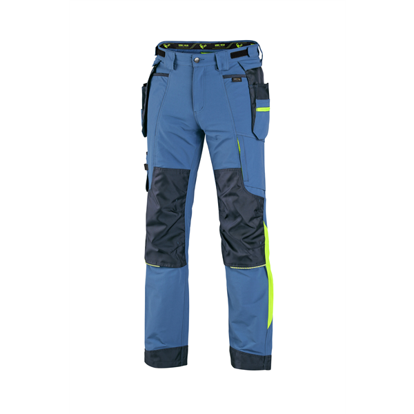 Kalhoty CXS NAOS pánské, modro-modré, HV žluté doplňky, vel. 52