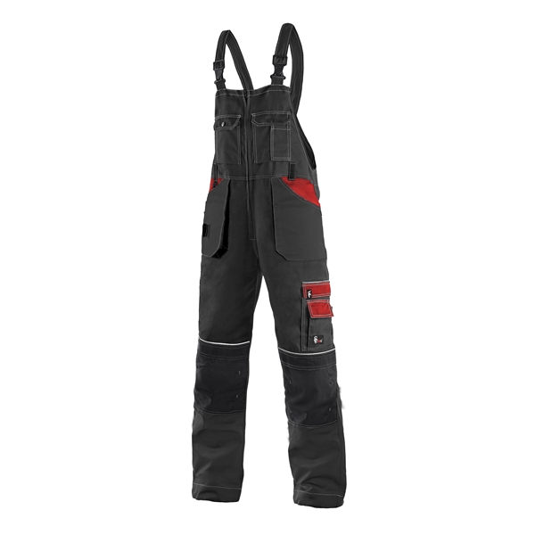 Kalhoty s laclem CXS ORION KRYŠTOF, pánské, černo-červené, vel. 60