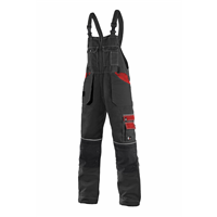 Kalhoty s laclem CXS ORION KRYŠTOF, zimní, pánské, černo-červené, vel. 44-46