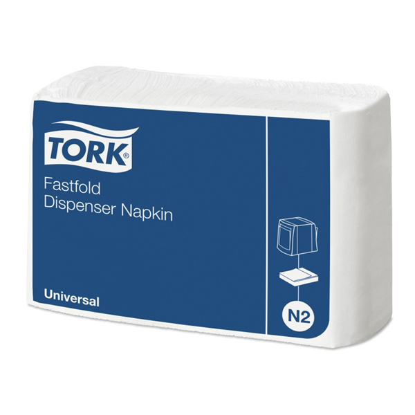 Tork Fastfold ubrousky do zásobníku, 1 vrstva, Universal, Celulóza, Bílá, 25 x 30 cm, (36 bal. x 300