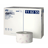 Tork Mini Jumbo toaletní papír 3-vrstvý extra jemný, Premium, Celulóza + recykl, Bílá, 9,7 x 20 cm, 