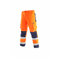 Kalhoty reflexní CARDIFF, pánské, zimní, oranžové, vel. S