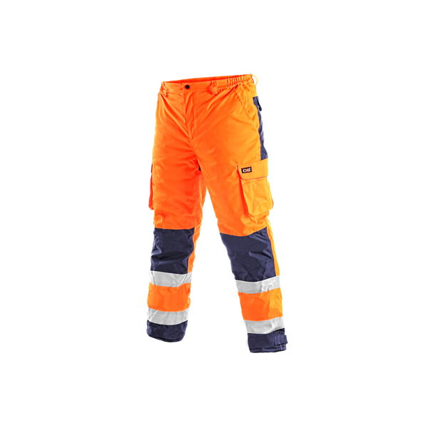 Kalhoty reflexní CARDIFF, pánské, zimní, oranžové, vel. S