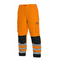 Kalhoty reflexní CARDIFF, pánské, zimní, oranžové, vel. L