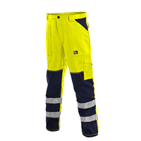 Kalhoty CXS NORWICH, výstražné, pánské, žluto-modré, vel. 50
