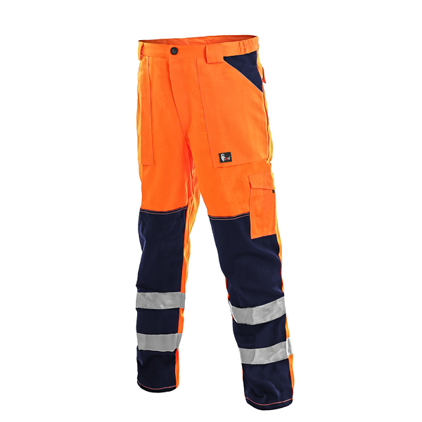 Kalhoty CXS NORWICH, výstražné, pánské, oranžovo-modré, vel. 50
