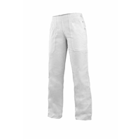 Kalhoty DARJA, dámské, s pasem do gumy, bílé, vel. 46