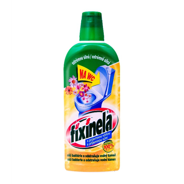 FIXINELA WC na rez a vodní kámen, vůně květin 500ml