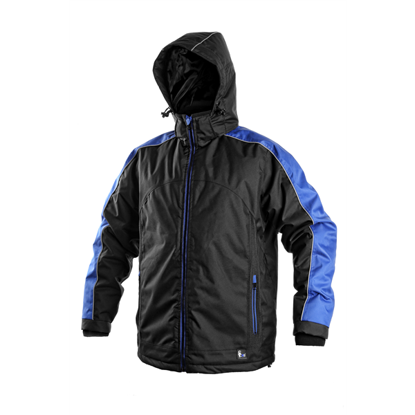 Bunda CXS BRIGHTON, zimní, černo-modrá, vel.4XL