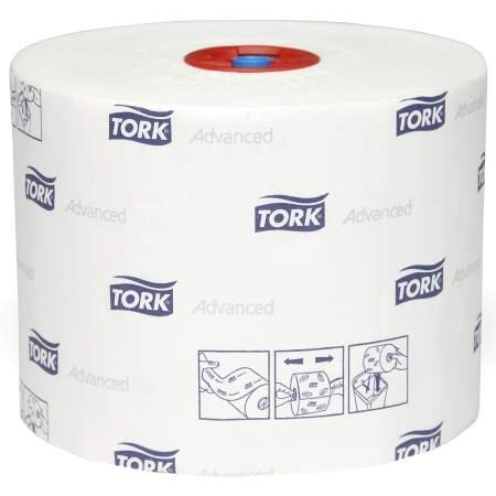 Tork Mid-size toaletní papír 3-vrstvý extra jemný, Premium, Celulóza + recykl, Bílá, 9,9 cm *, 70 m,