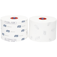 Tork Mid-size toaletní papír, Advanced, Celulóza + recykl, Bílá, 9,9 cm *, 100 m, (27 ruliček v bale