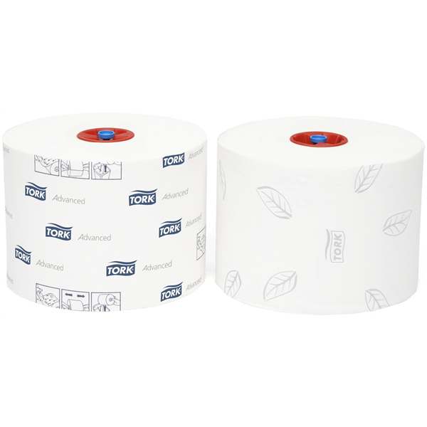 Tork Mid-size toaletní papír, Advanced, Celulóza + recykl, Bílá, 9,9 cm *, 100 m, (27 ruliček v bale