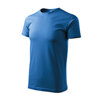 Tričko Basic pánské azurově modrá 2XL