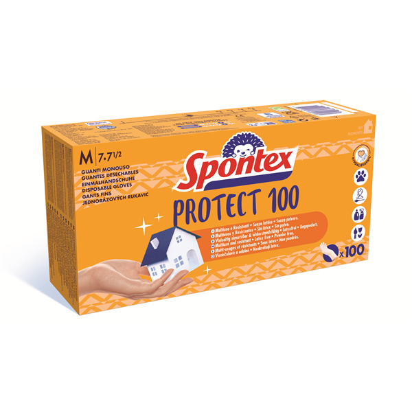 Spontex Protect vinylové rukavice 100 ks, velikost M