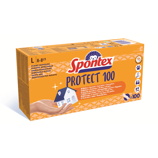 Spontex Protect vinylové rukavice 100 ks, velikost L