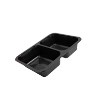Miska 227x178x50 mm, PP, hladká, 2-dílná – černá 500ks/karton
