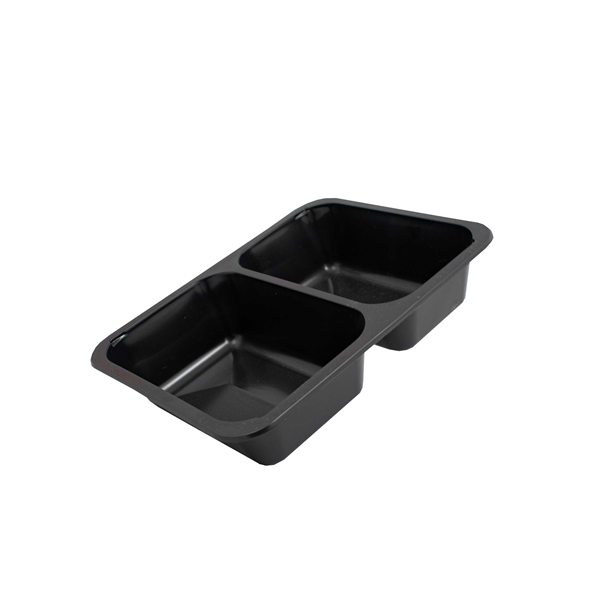 Miska 227x178x50 mm, PP, hladká, 2-dílná – černá 500ks/karton