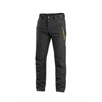 Kalhoty CXS AKRON, softshell, černé s HV žluto/oranžovými doplňky, vel. 54
