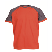 Tričko s krátkým rukávem OLIVER, oranžovo-šedé, vel. 2XL