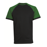 Tričko s krátkým rukávem OLIVER, černo-zelené, vel. M