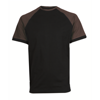 Tričko s krátkým rukávem OLIVER, černo-hnědé, vel. XL