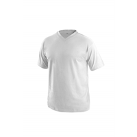 Tričko s krátkým rukávem DALTON, výstřih do V, bílá, vel. 2XL