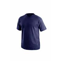 Tričko s krátkým rukávem DALTON, výstřih do V, tmavě modrá, vel. S