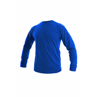 Tričko s dlouhým rukávem PETR, pánské, středně modré, vel. M