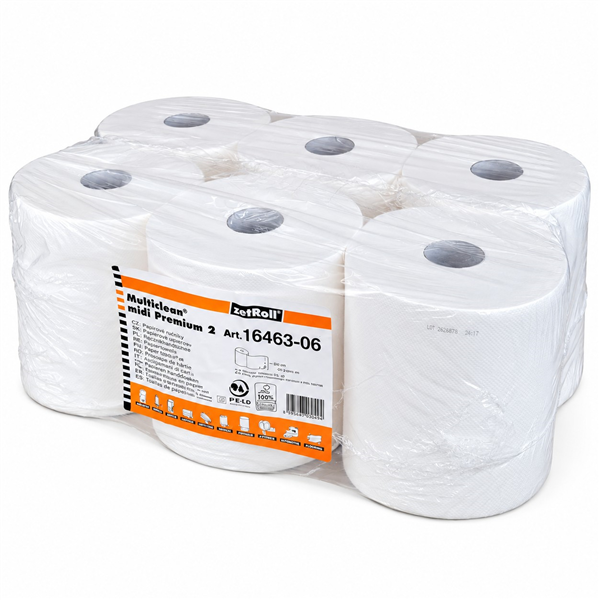 Ručník v roli "Maxi", 2 vrstvy, šíře 20,3cm, průměr 20cm, celulóza (6ks v bal)