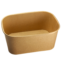 Papírová miska EKO na salát 168x120x75 mm 1000 ml kraft oválná 50ks