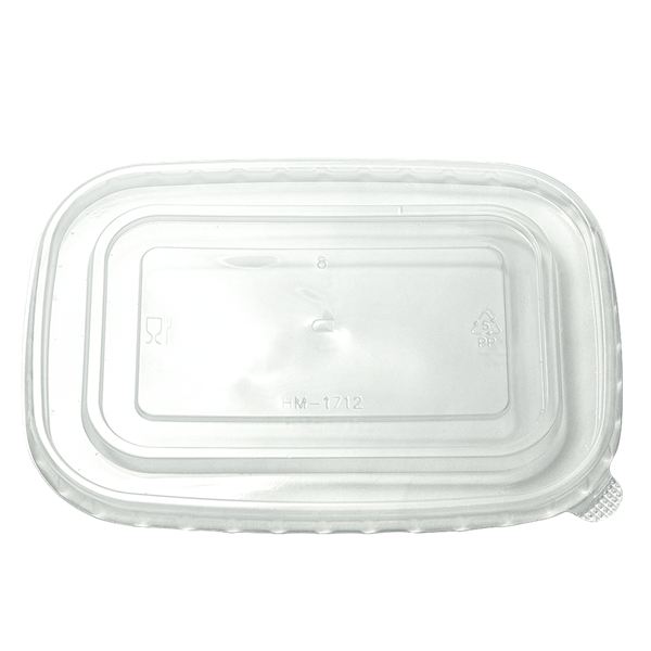 Plastové víčko PP na misku EKO na salát 168x120 mm transparentní oválné 50ks