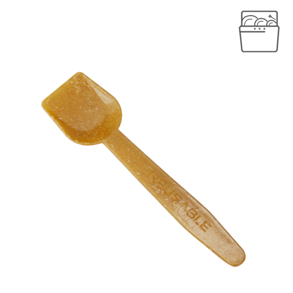 Lžička EKO kompozit dřevo/plast (WPC) zmrzlinová 9,5 cm[500 ks]