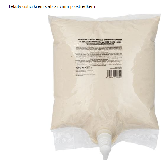 HG WHITE POWER, bílý, abrazivní mycí krém na ruce, bag 3 L