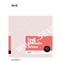Deník zdvihového zařízení O 000227
