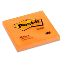 Bloček samolepící 76x76mm, oranžový