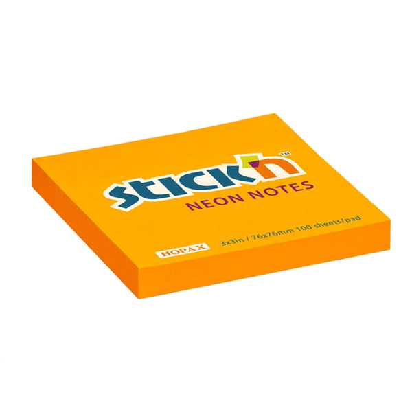 Bloček samolepící STICK´N 76x76mm, oranžový
