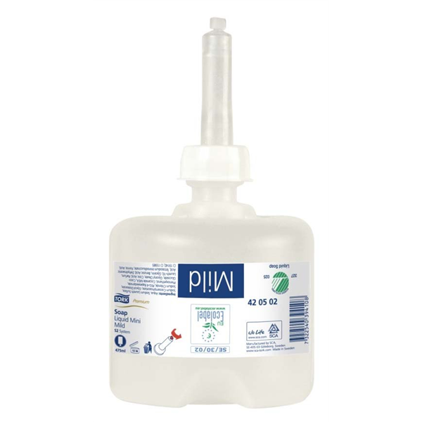 Tork Mini mýdlo tekuté jemné, Premium, Krémová, 475 ml, 475 dávek, S2